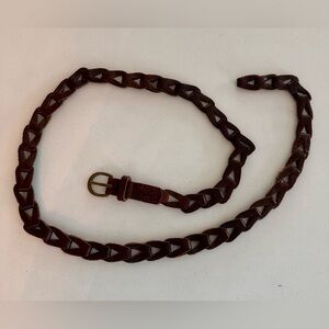 Hollister braided brown leather belt 41 inches